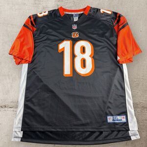 AJ Green Cincinnati Bengals Jersey Men’s 3XLT NFL Pro Line #18 Black Orange Y2K
